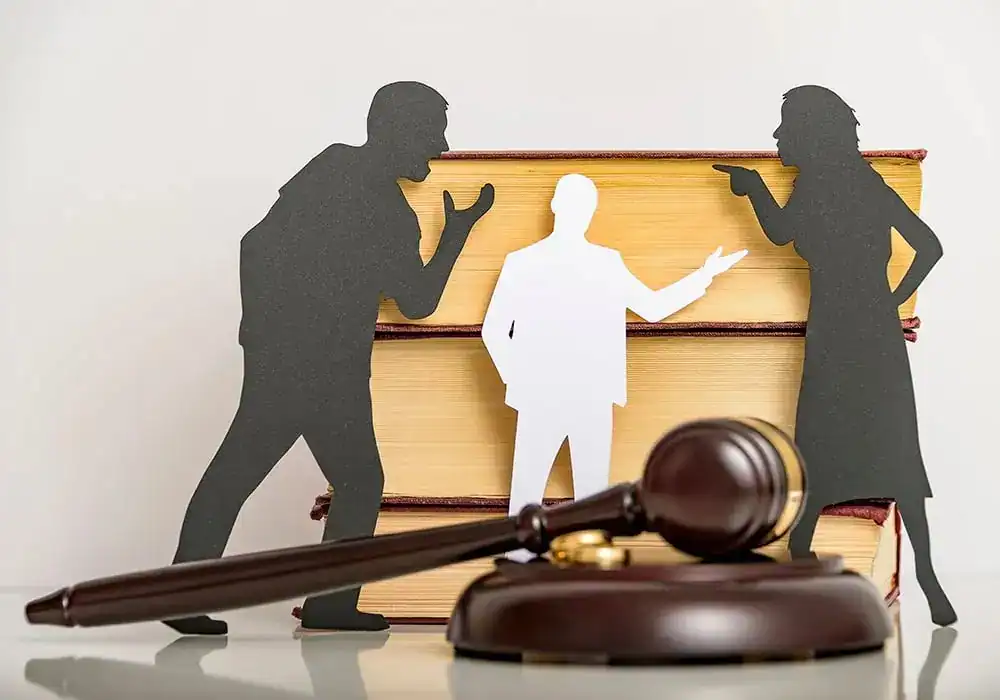 image of couple arguing through divorce Cornwall